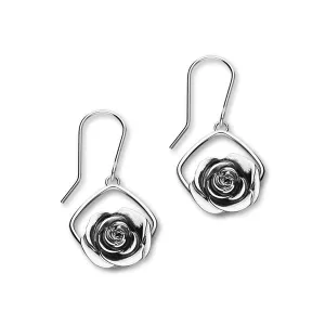 June Birth Flower Silver Earrings E1864