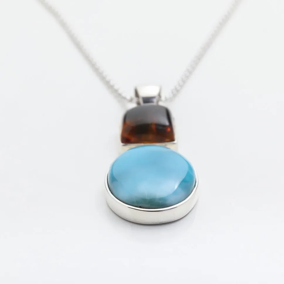 Larimar Amber Pendant Ivone