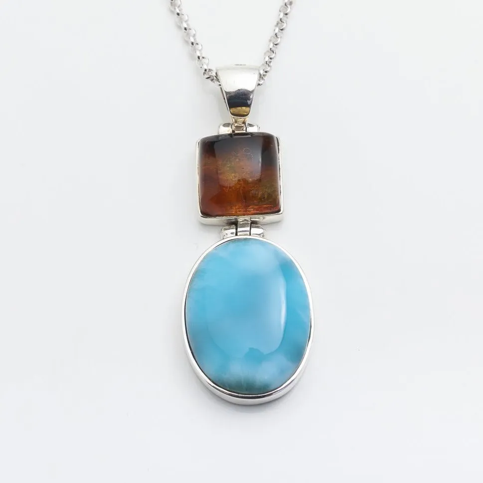 Larimar Amber Pendant Ivone