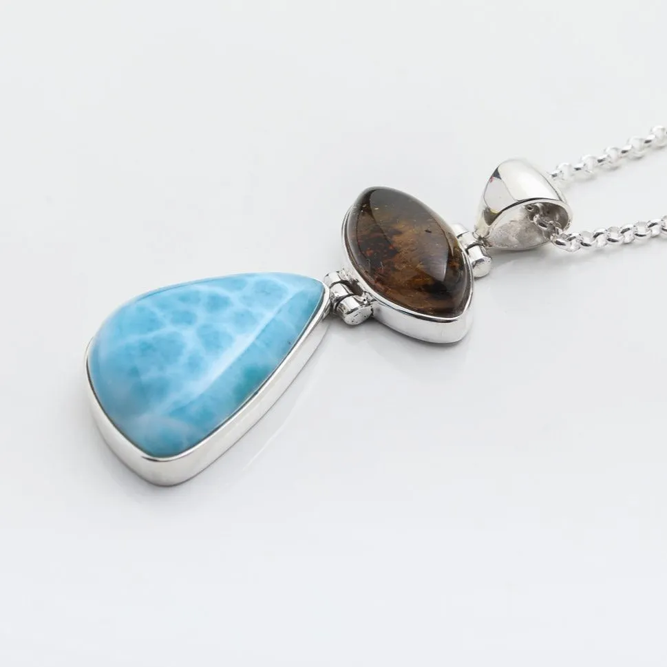 Larimar Amber Pendant Martina