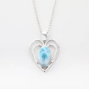 Larimar Heart Pendant Dorothea