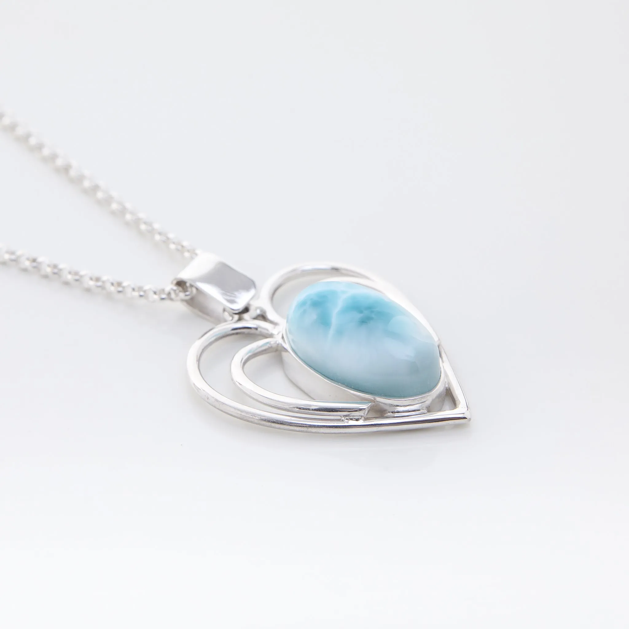 Larimar Heart Pendant Dorothea