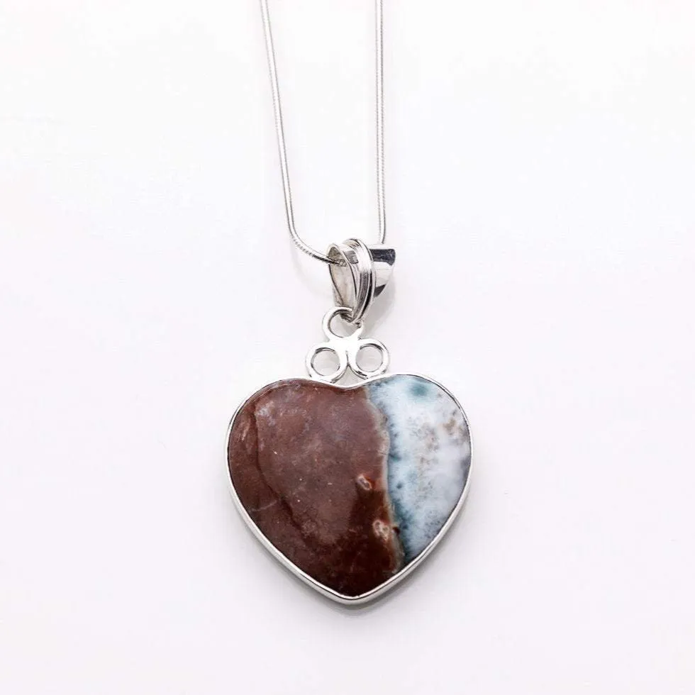 Larimar Heart Specimen Pendant Thelma