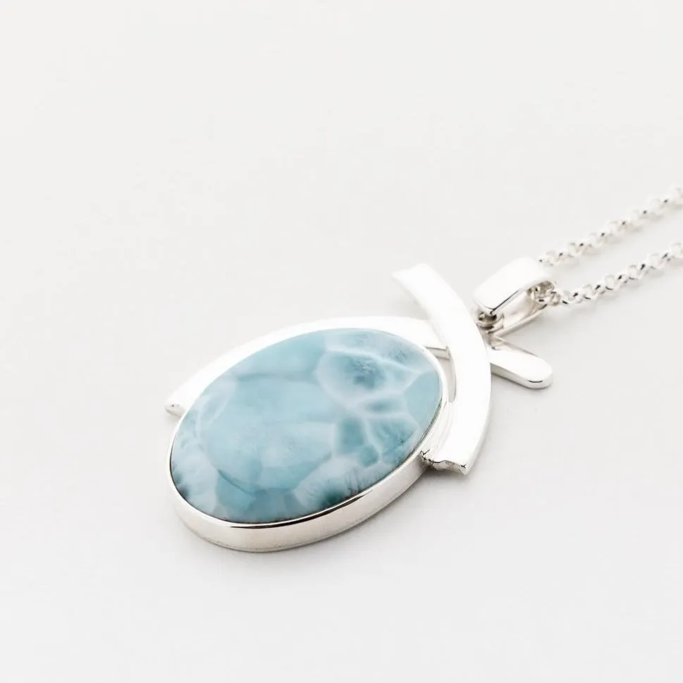 Larimar Oval Pendant Pacey