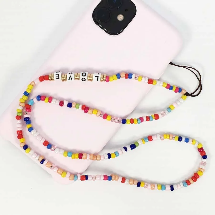 Love Multipurpose Beaded Necklace Lanyard Phone Charm 2100 (12 units)