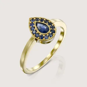 Luna Gold Ring Sapphire