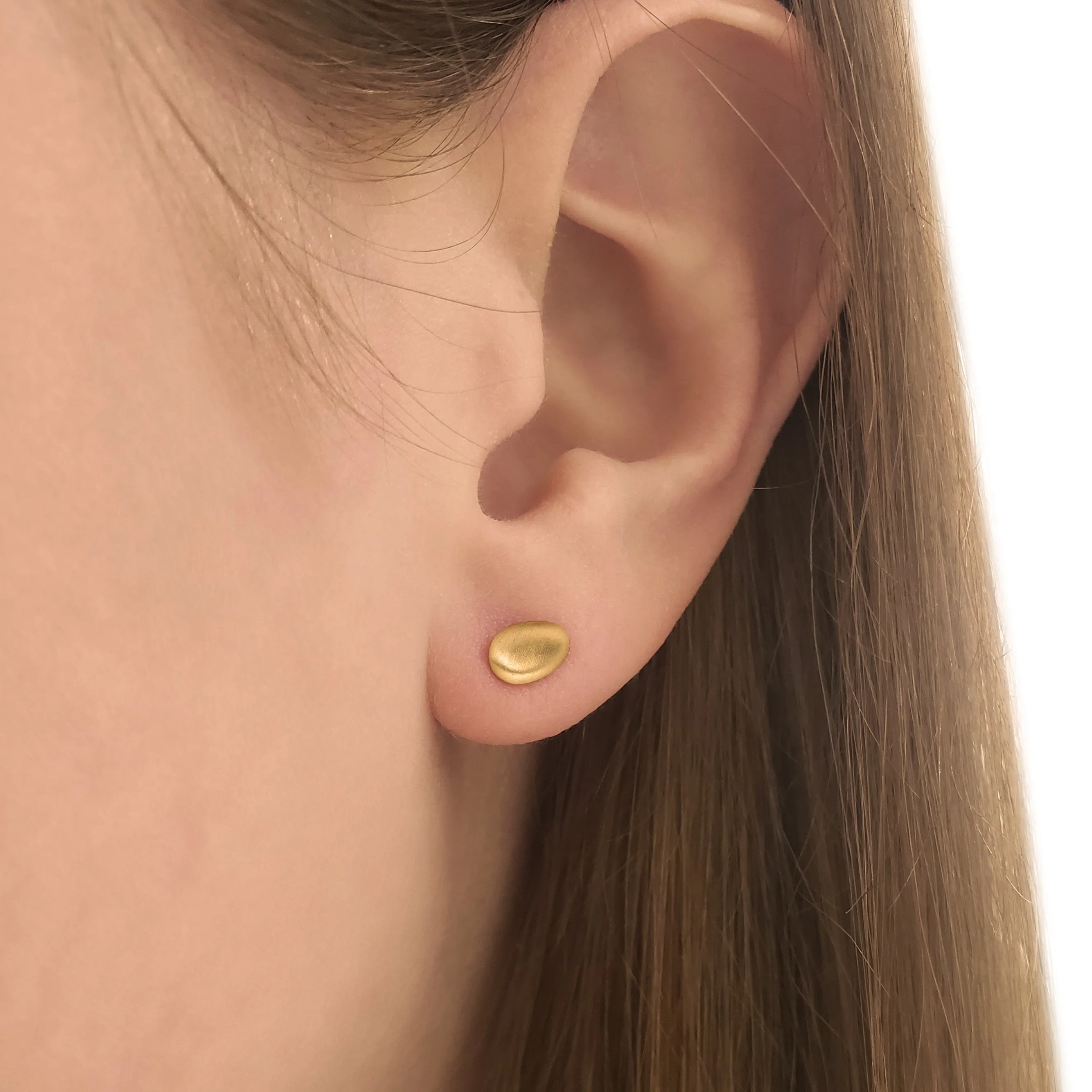 Matte Finish Petal Stud Earrings