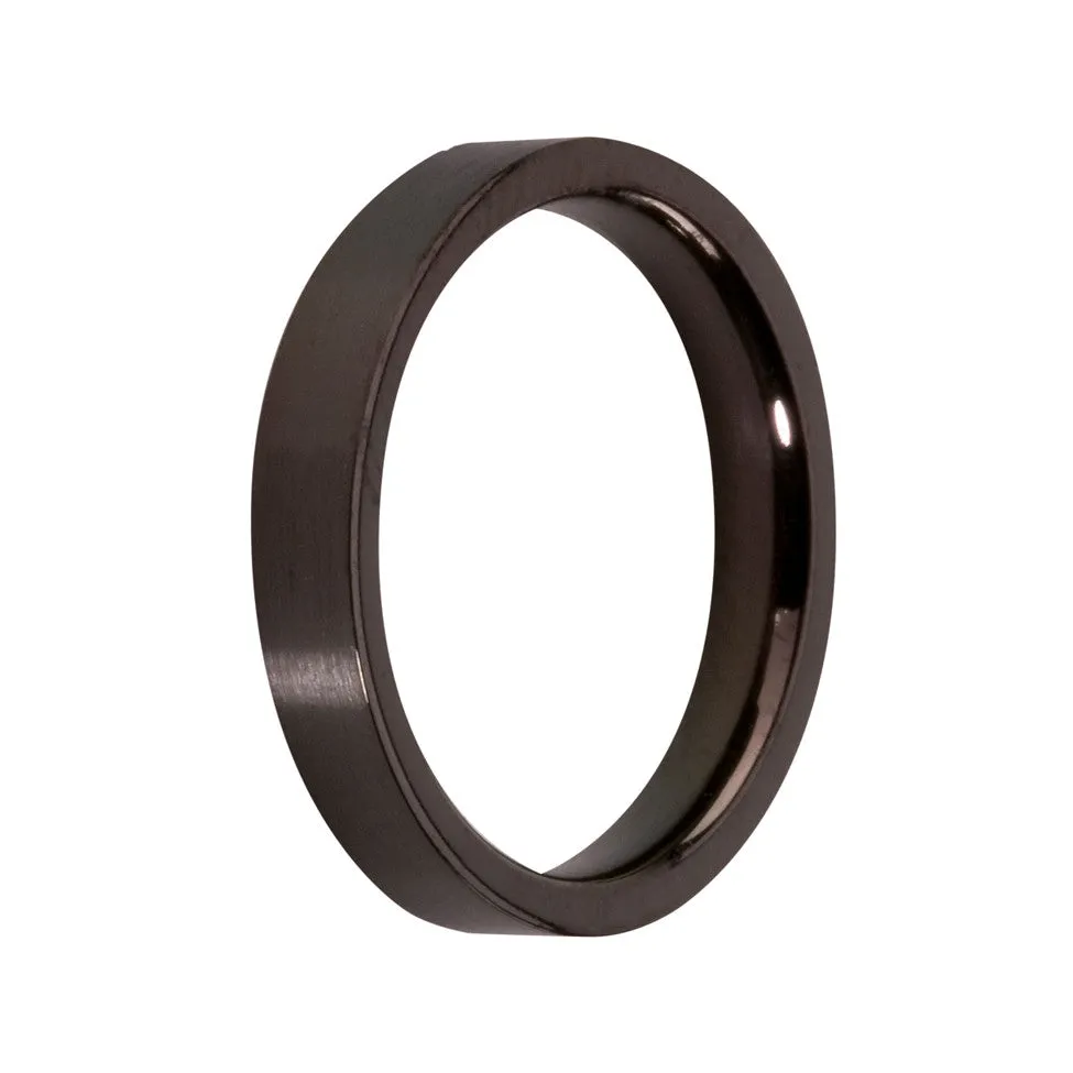 MelanO Plain Flat Ring - Black