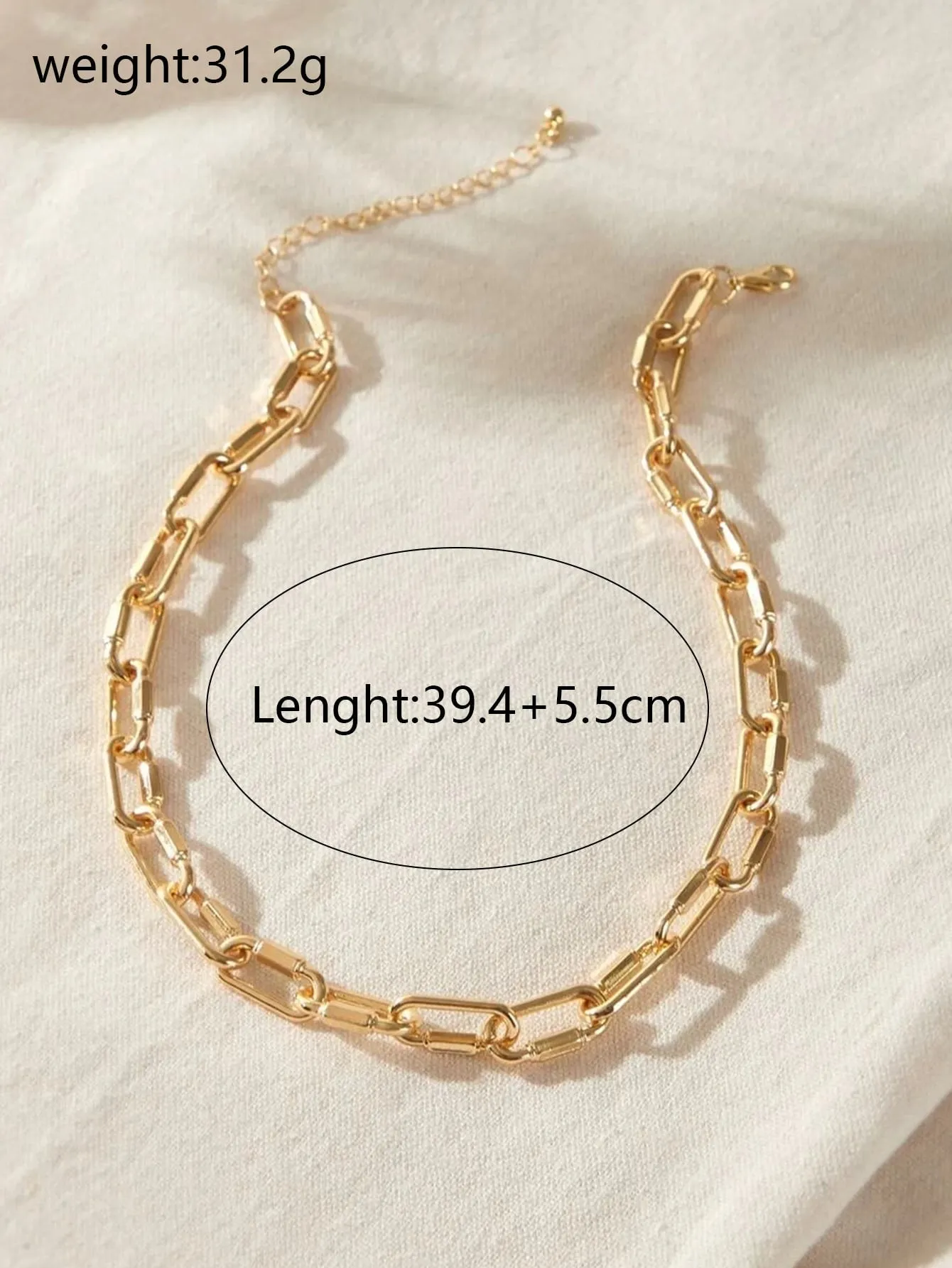 Minimalist Large Chain Links Necklace for Women Girls Accessories Jewelry Gifts