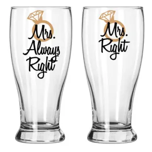 Mrs Right and Mrs Always Right Lesbian Engagement Gift