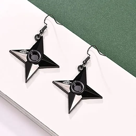 Naruto Shuriken Earrings Anime Cosplay Pendants Accessories Jewellery