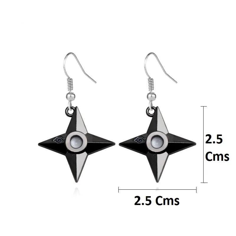 Naruto Shuriken Earrings Anime Cosplay Pendants Accessories Jewellery