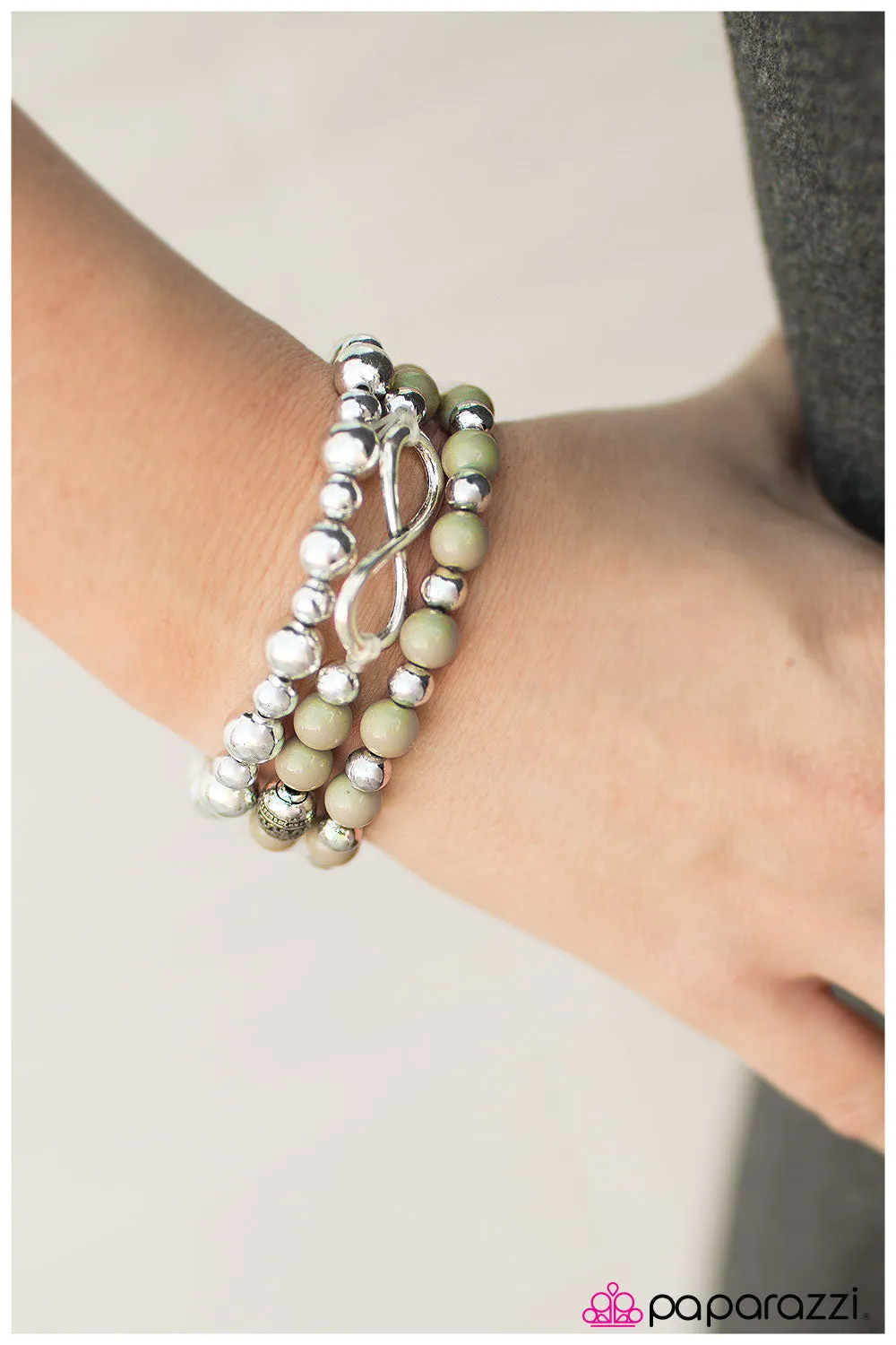 Open Door Jewelry - A Race Against Time - Green Bracelet - Paparazzi Accessories