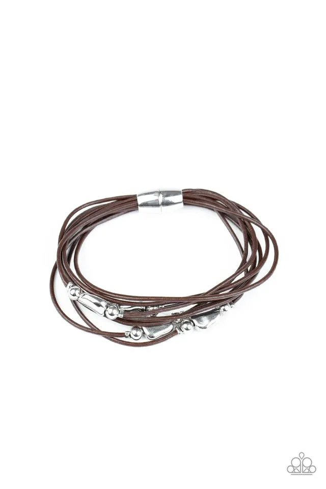 Paparazzi Bracelet ~ Raw Edge - Brown