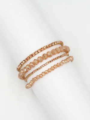 Pave Stretch Bracelet Set