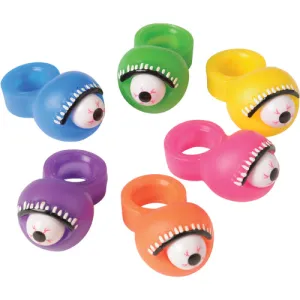 Popping Eyeball Rings Novelty (one dozen)