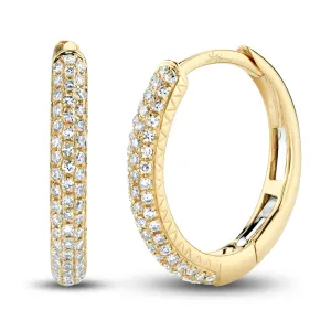 Pre-Owned Jared 1/5ct Diamond Hoop Earrings in 14k Solid Gold