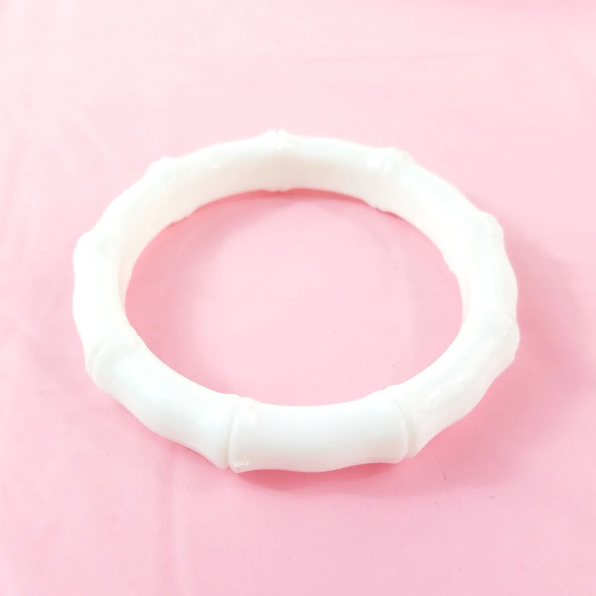 "Bamboo" Bangle - White