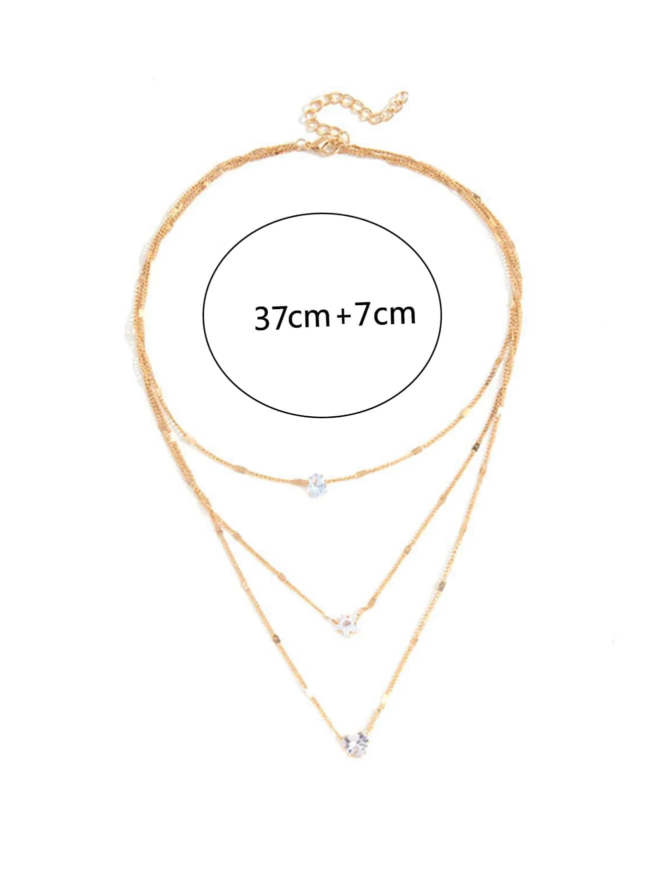 Rhinestone Star & Water-drop Charm Layered Necklace for Women Jewelry for Women