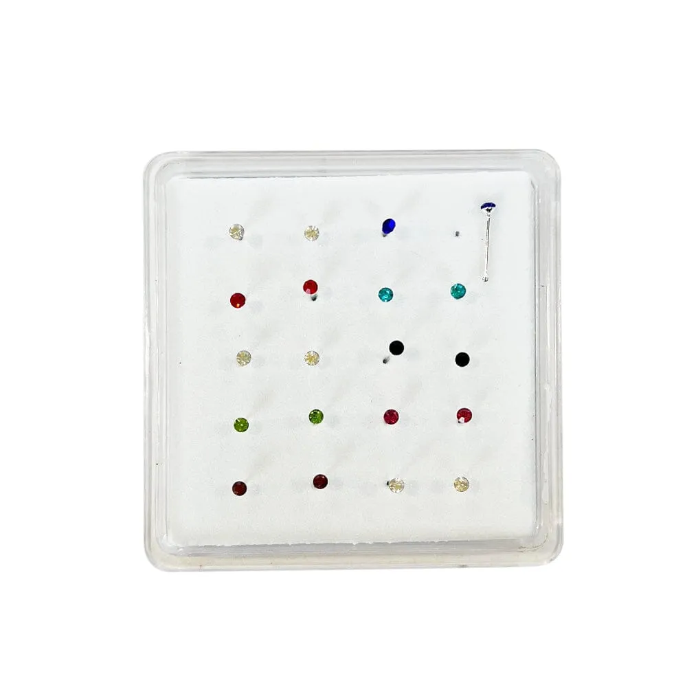 Rhinestone Studs Nose Rings  202-STMX (1 unit)