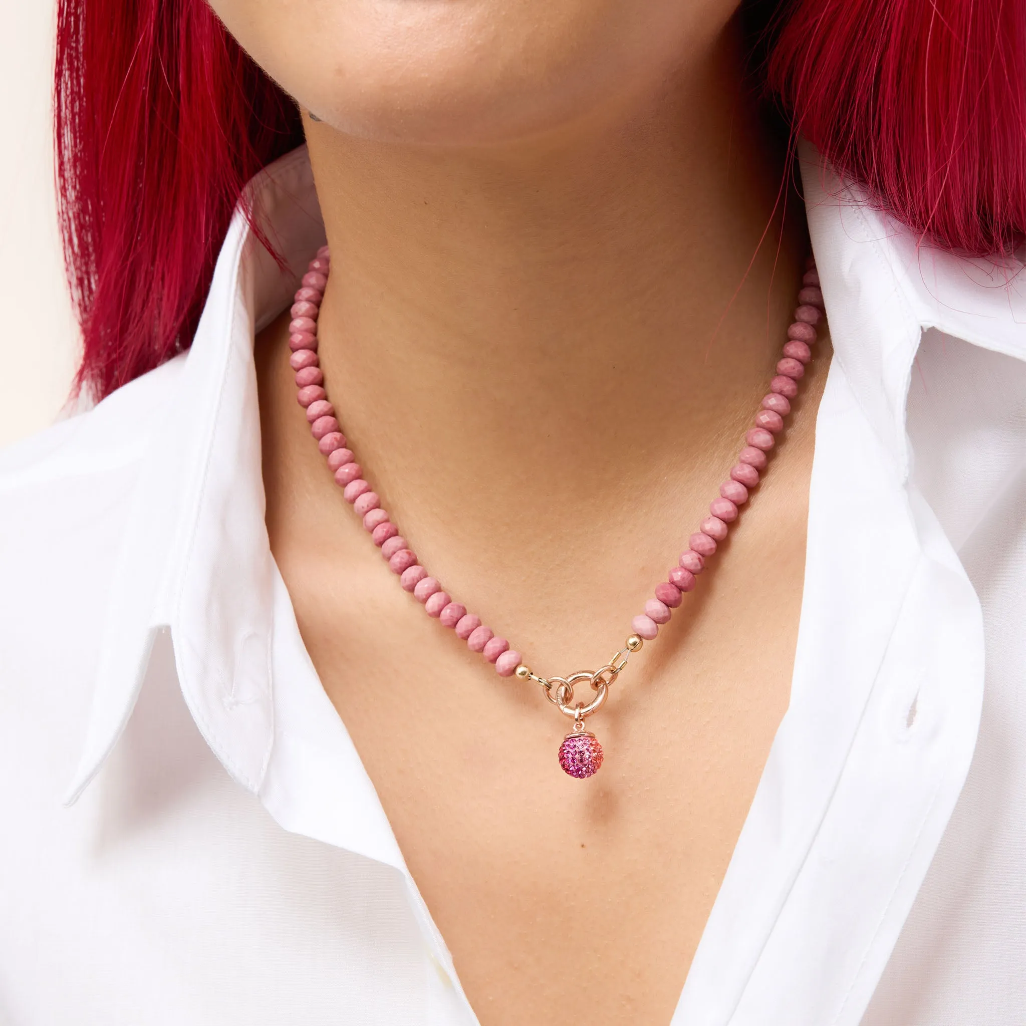 Rhodonite Charm Necklace