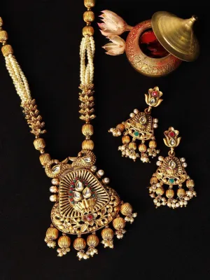 Rubans 22K Gold Plated Traditional Pendant Set