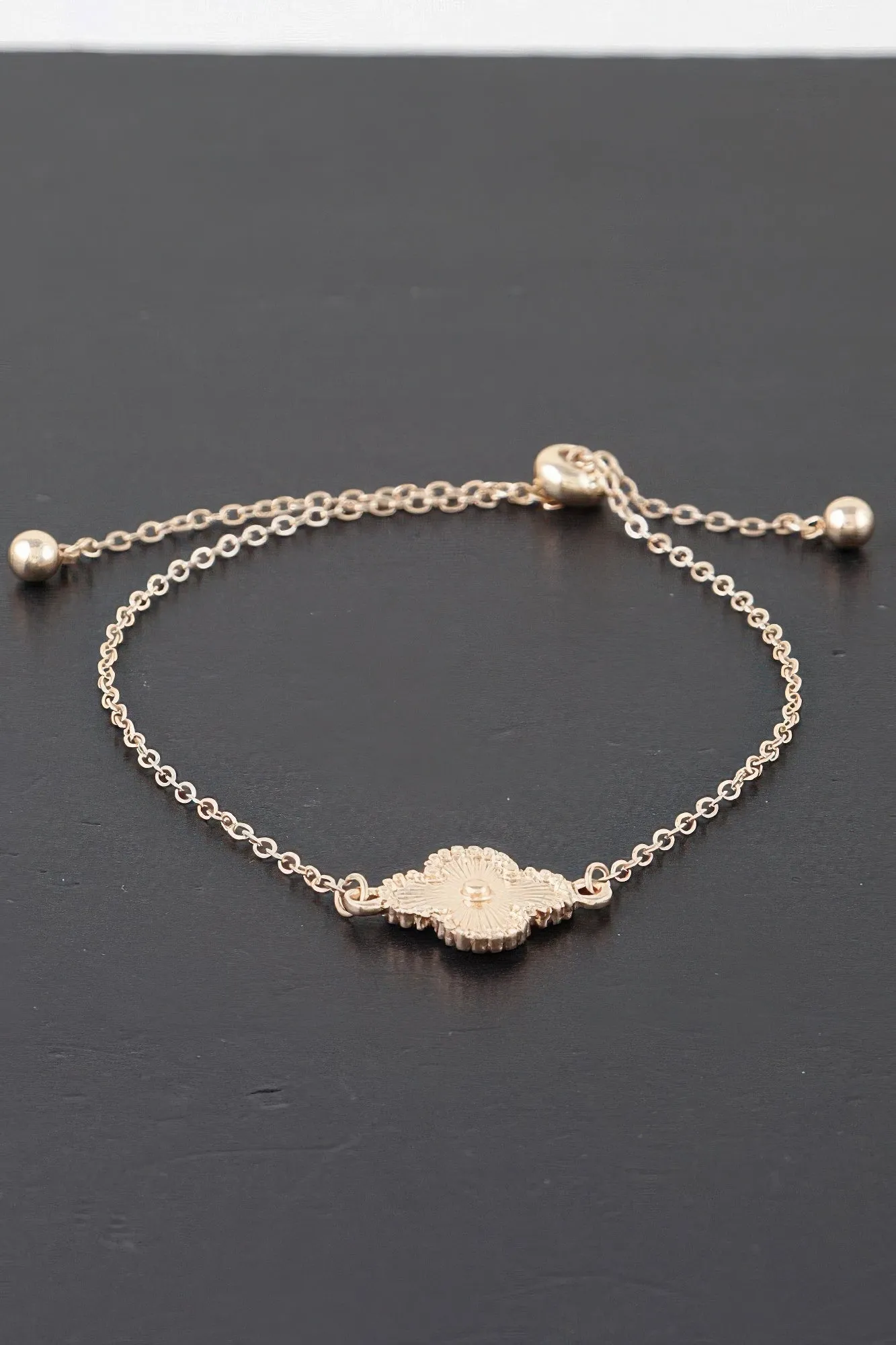 Shiny Clover Adjustable Bracelet