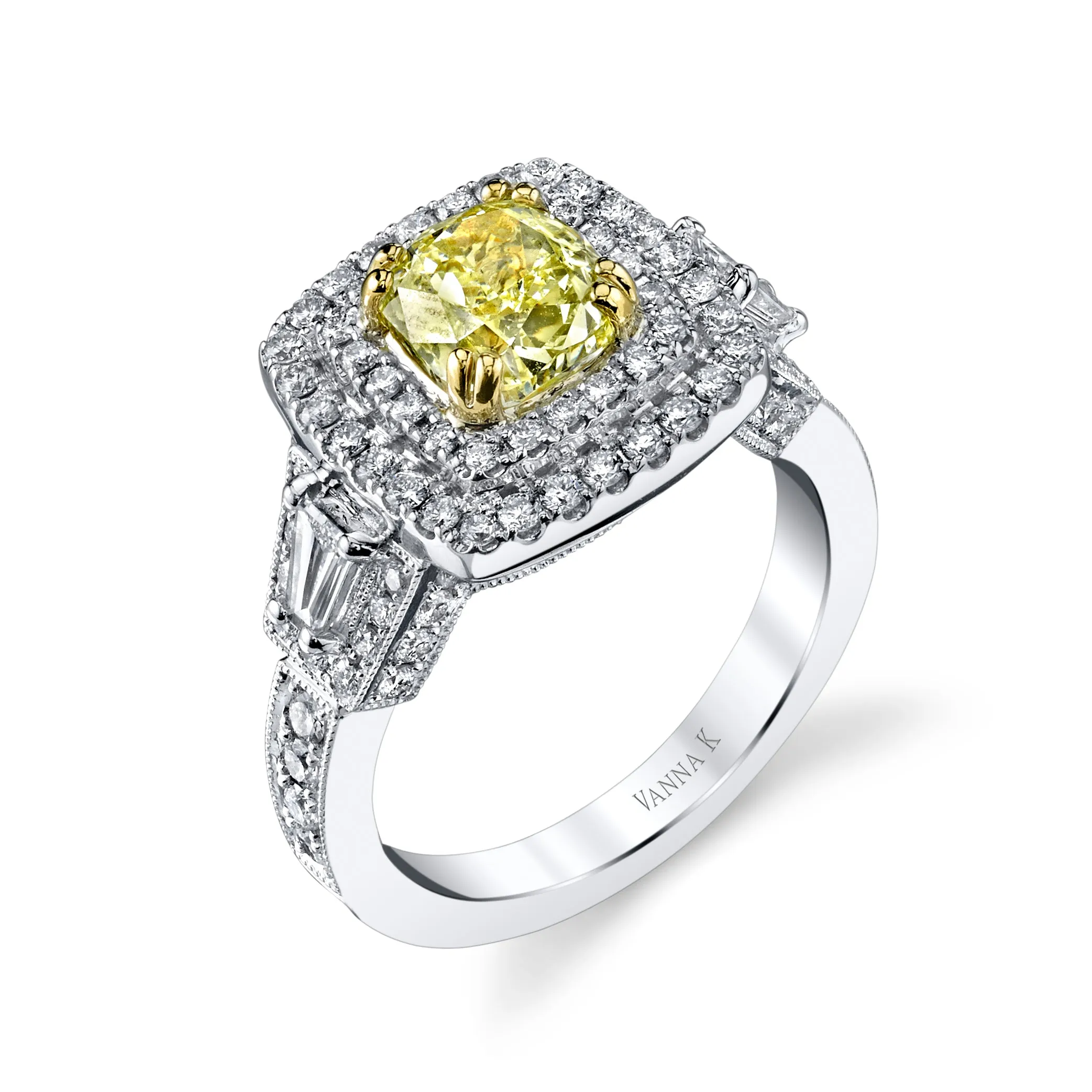 Soleamore Unique Rare Yellow Diamond Ring Style 18R1017DY