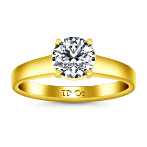 Solitaire Engagement Ring Valse  14K Yellow Gold