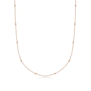 Sphere Chain Necklace (Rose Gold)