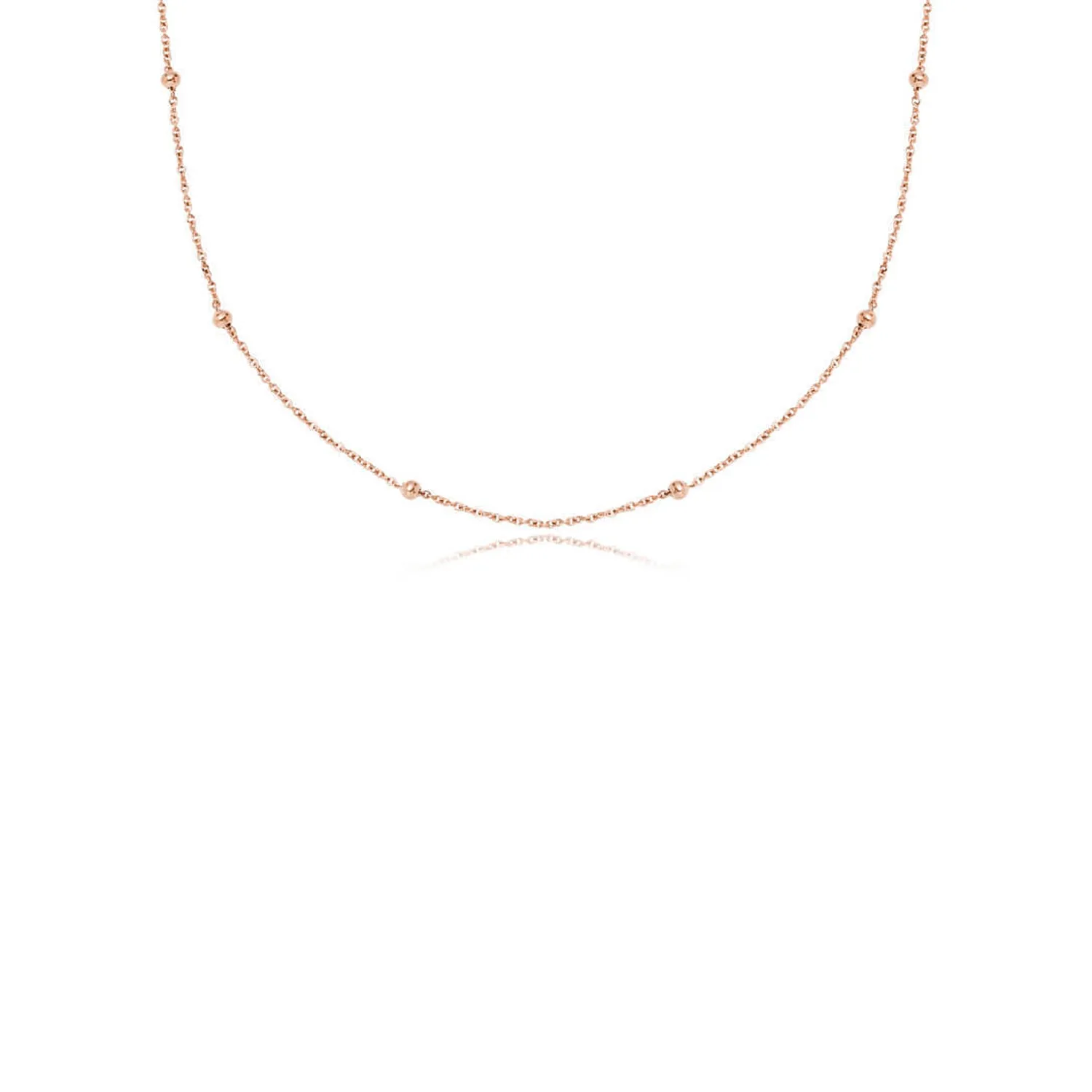 Sphere Chain Necklace (Rose Gold)