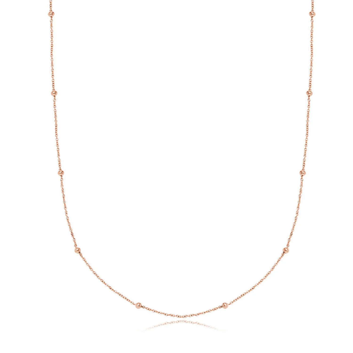 Sphere Chain Necklace (Rose Gold)