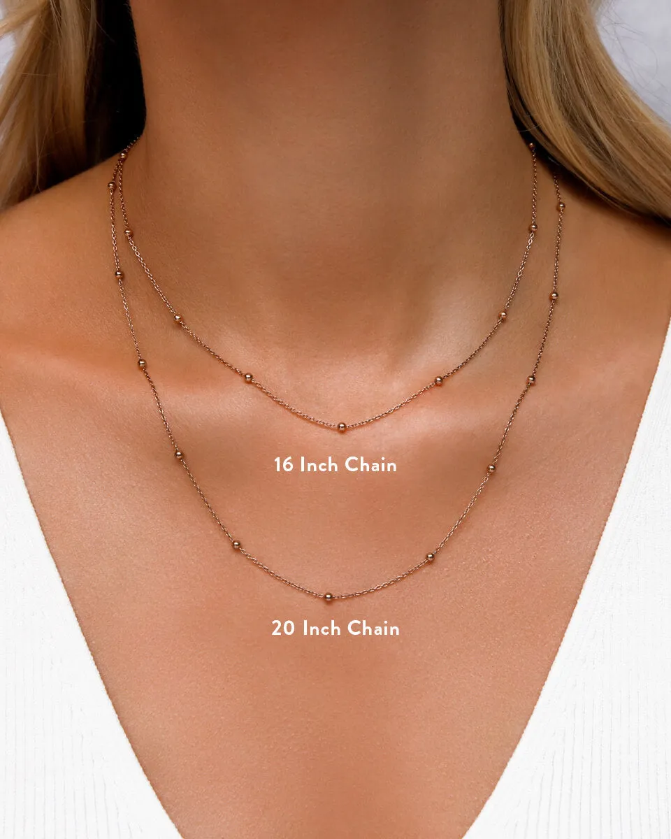 Sphere Chain Necklace (Rose Gold)