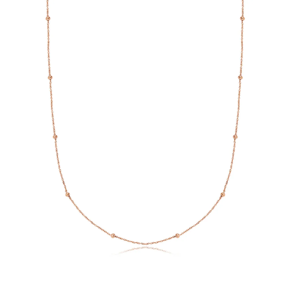 Sphere Chain Necklace (Rose Gold)