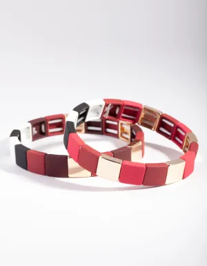 Square Metal Bracelet Pack