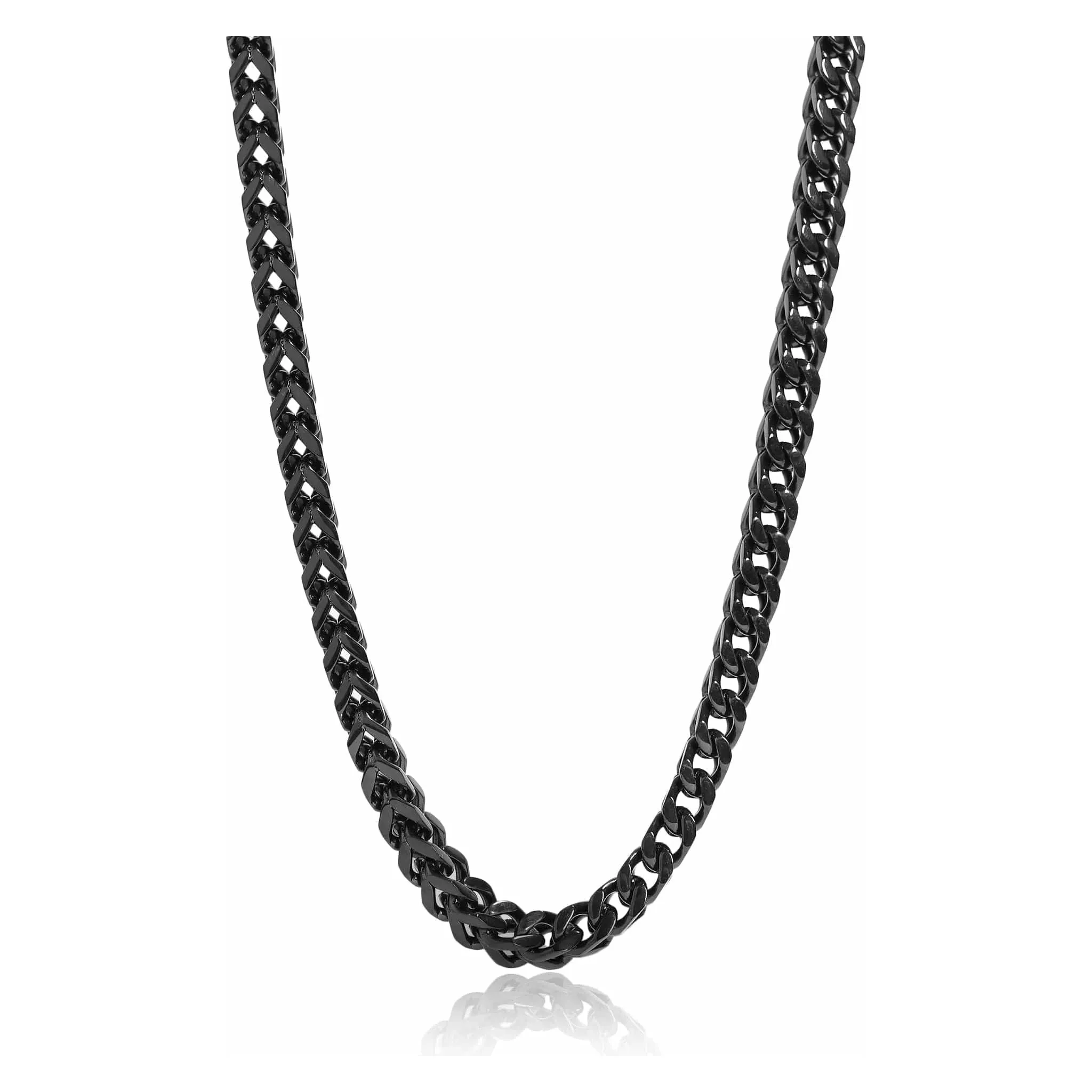 Stainless Steel Franco Wheat Chain Necklace 8mm