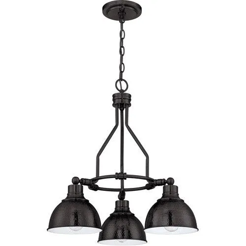 Timarron 3 Light Down Chandelier in Aged Bronze Brushed