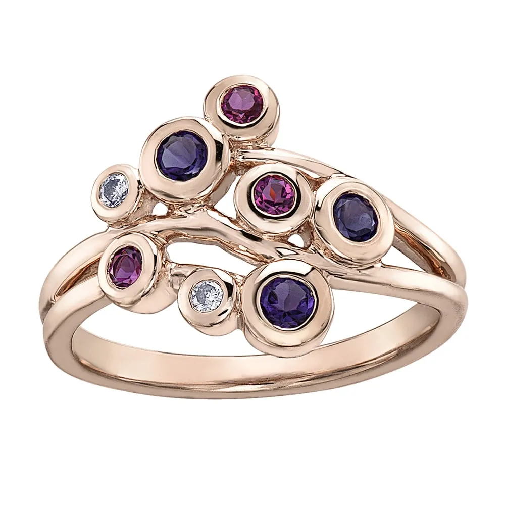 Unique Gemstone and Diamond Ring