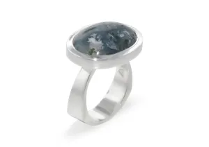 Unique Moss Agate Ring Design