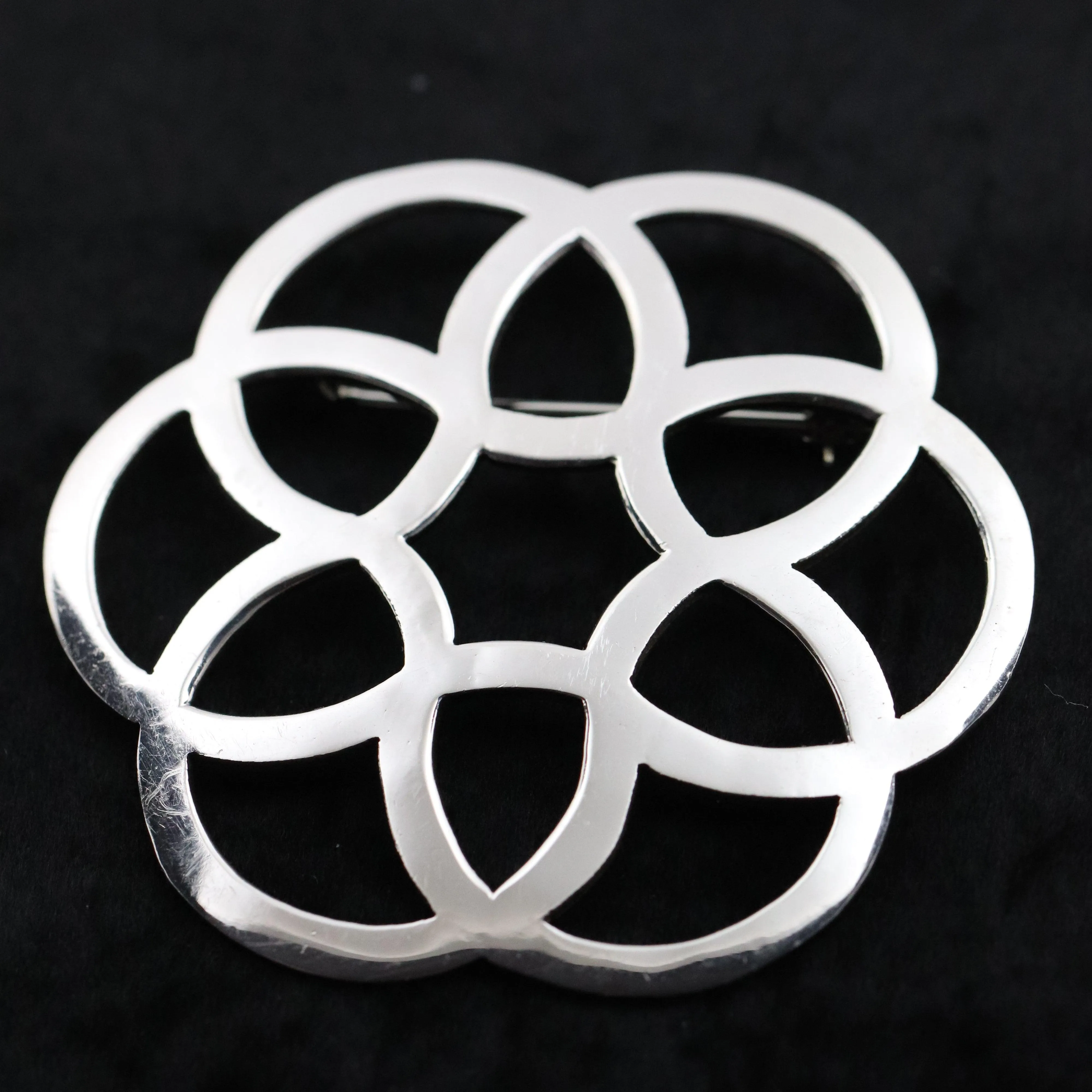 Vintage Taxco Silver Mexican Jewelry | Geometric Statement Brooch Mexico