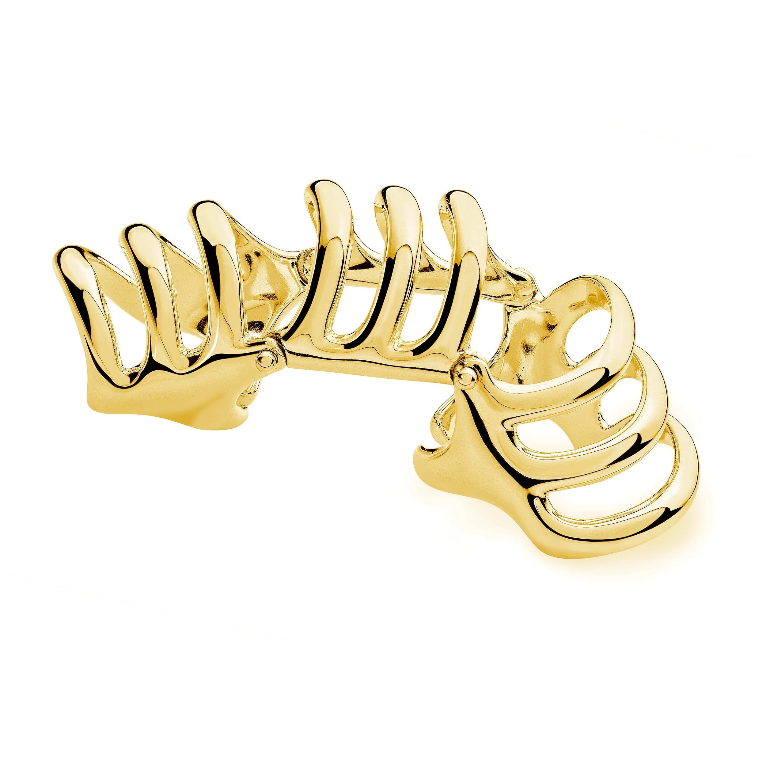 Waterfall Armour Ring in Gold Vermeil